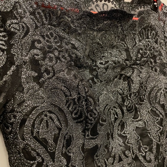 Chi Chi London Roslin One-Shoulder Jacquard Cocktail Dress in Black , Size 10